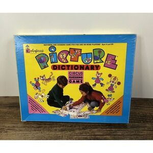 Colorforms Picture Dictionary Circus Guessing Game Playset 1988 Clowns Stickers